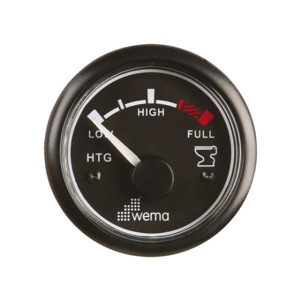 Black waste water tank gauge