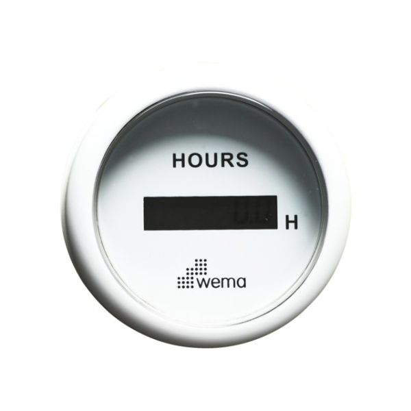 Hour meter white