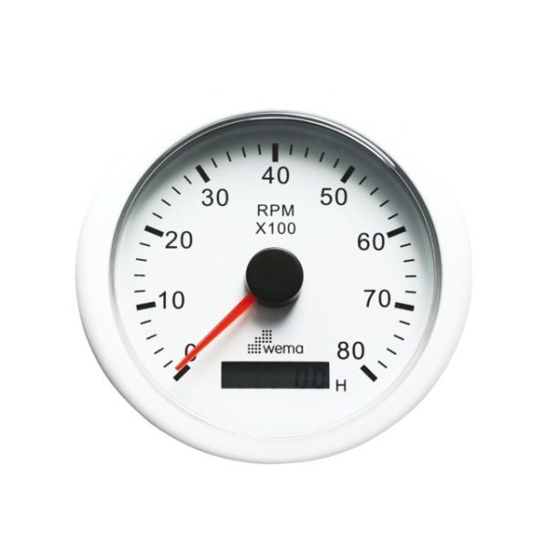 Tachometer 4000/H white