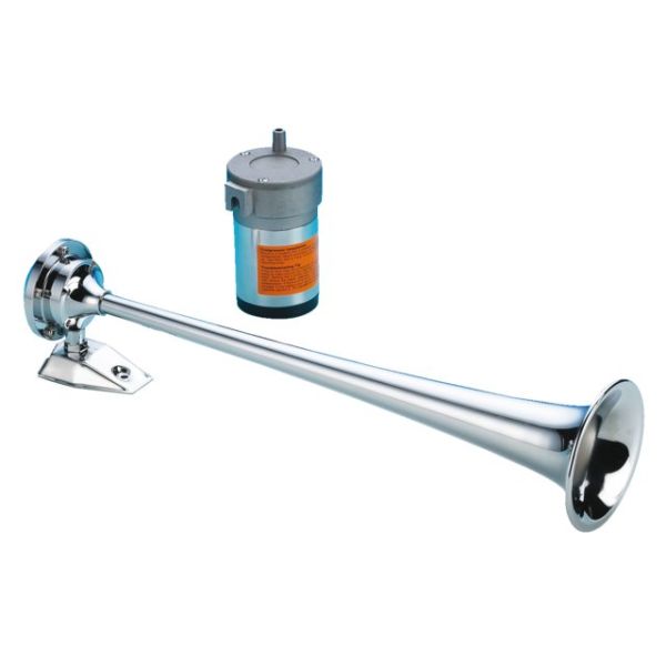 Air horn single 12V brass chrome plated