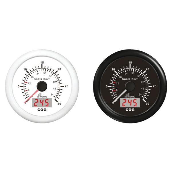 GPS speedometer black 30kn/54km