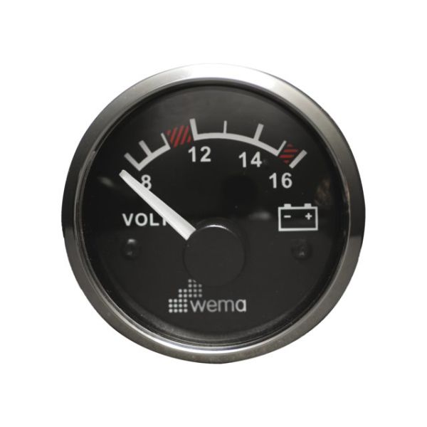 Silver Series Voltmeter 12V schwarz