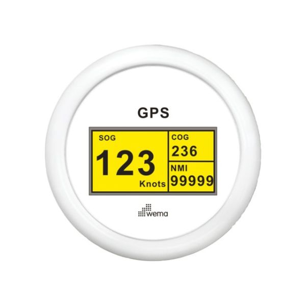 GPS speedometer digital white