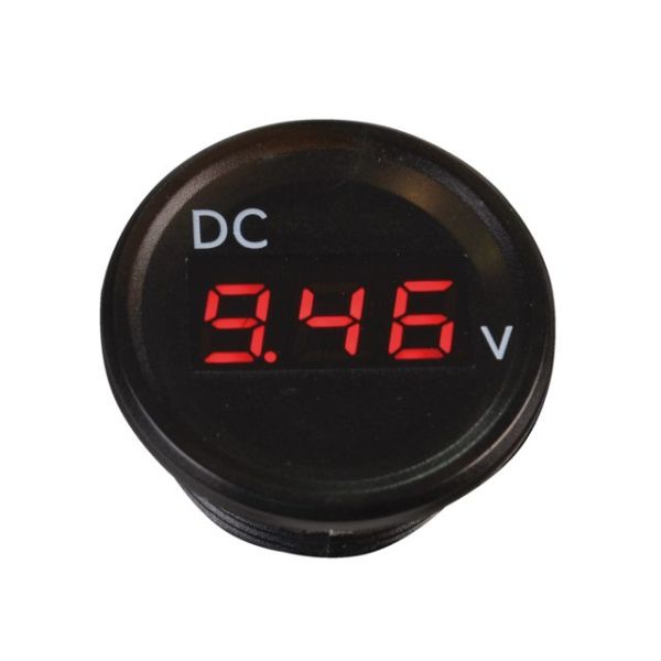 Voltmeter black 2.5-30V with flush frame (terminals)