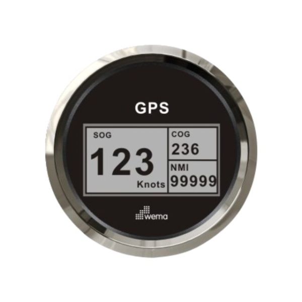 Silver series GPS speedometer digital black