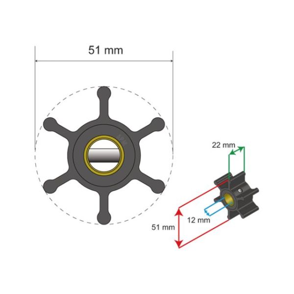 Premium Impeller kit no. 06-01-005