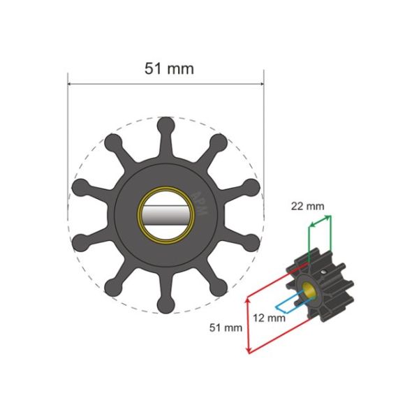 Premium Impeller kit no. 06-01-011
