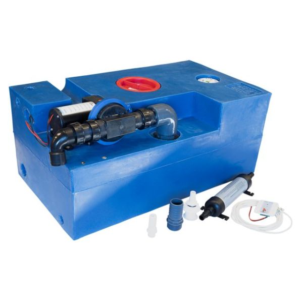 Vuilwatertank 72L compleet met vuilwaterpomp 12V